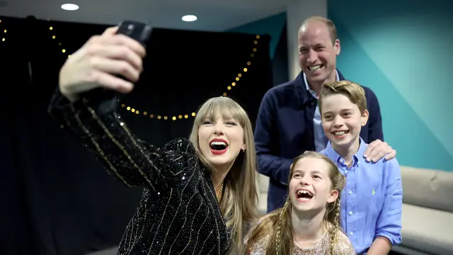 Pangeran William Asyik Bergoyang di Konser Taylor Swift, George dan Charlotte Ikut Nonton